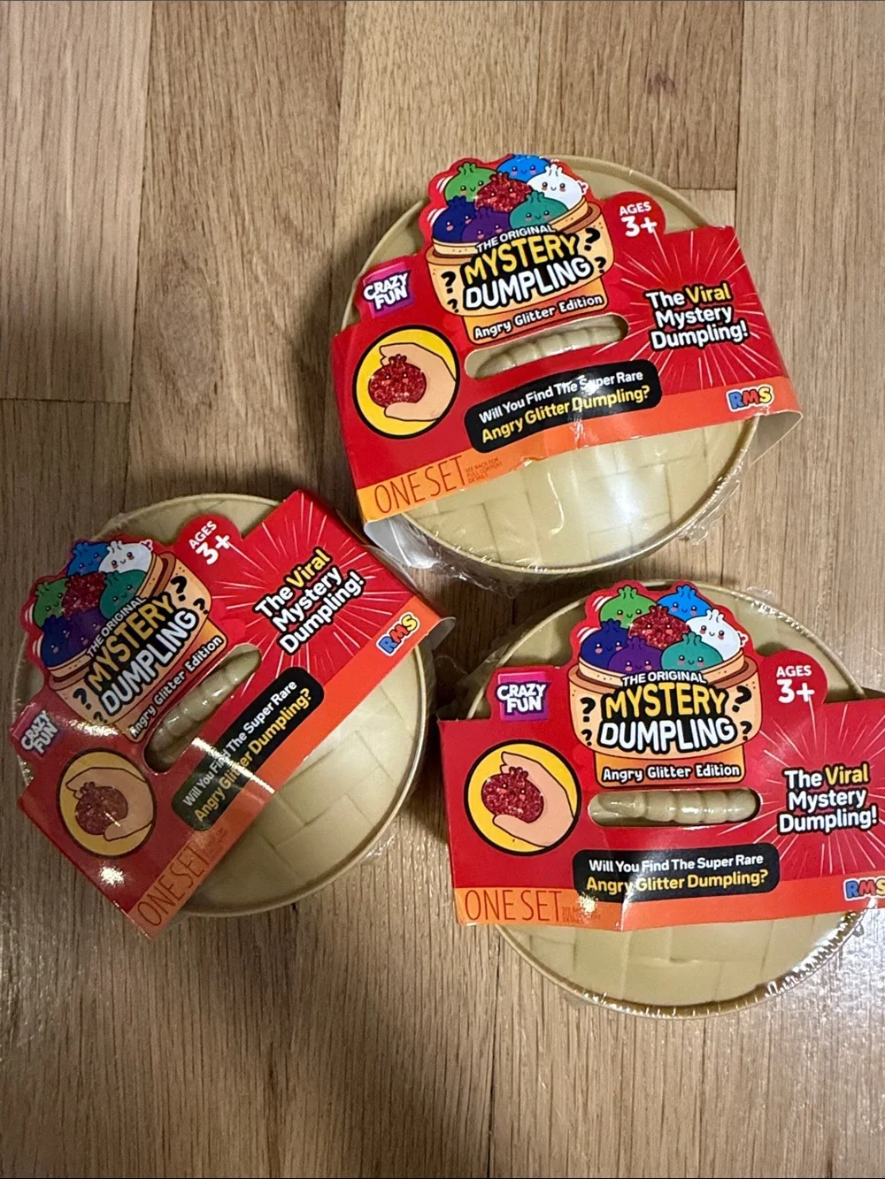 3) Angry Glitter Edition Dumpling Authentic RMS Brand New